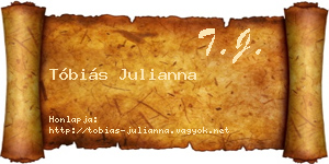 Tóbiás Julianna névjegykártya